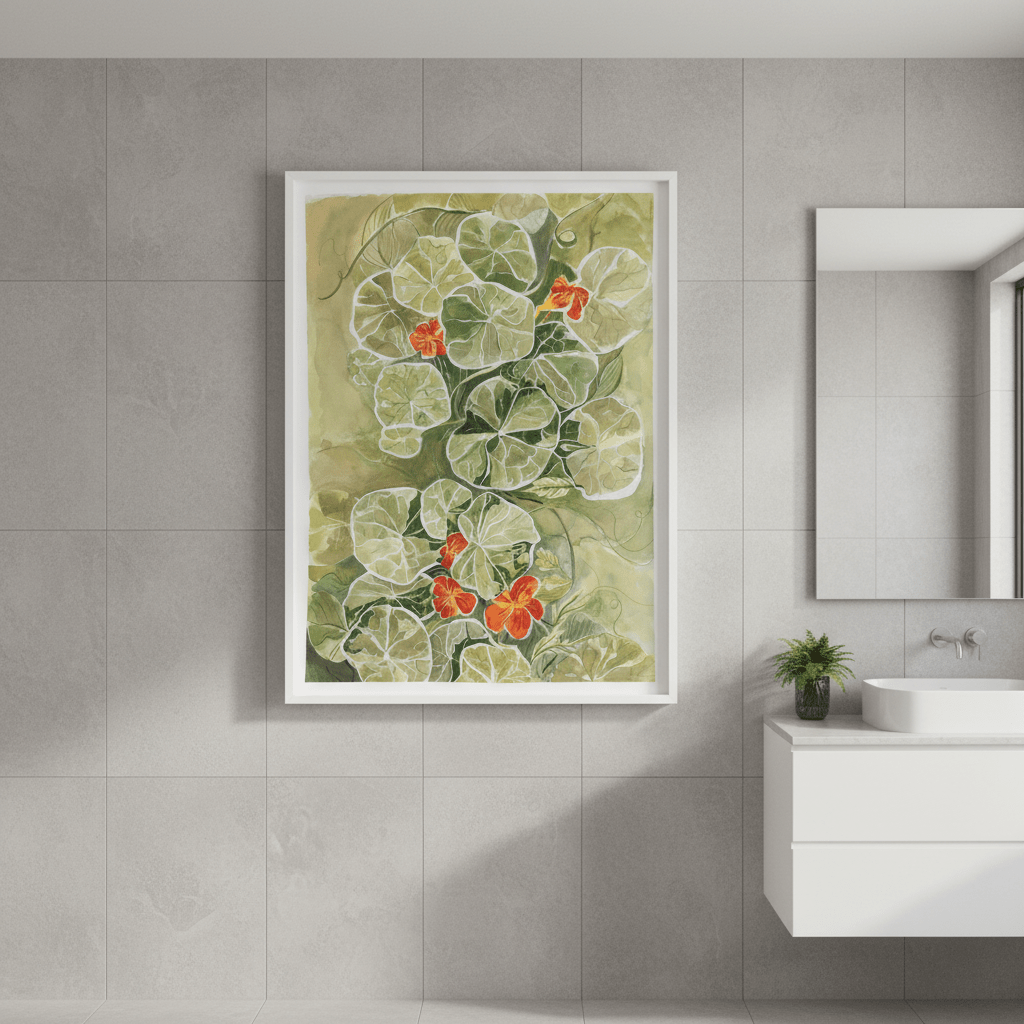Nasturtium Tapestry by Lucrecia Caporale wall - art - picture - poster