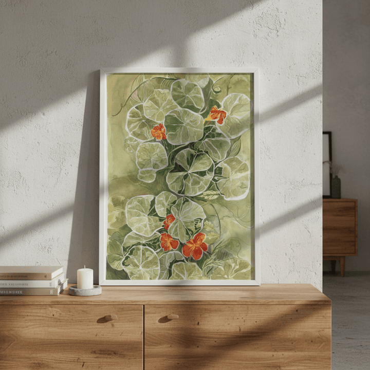 Nasturtium Tapestry by Lucrecia Caporale wall - art - picture - poster