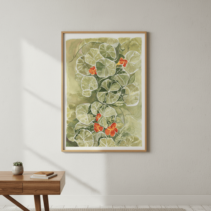 Nasturtium Tapestry by Lucrecia Caporale wall - art - picture - poster