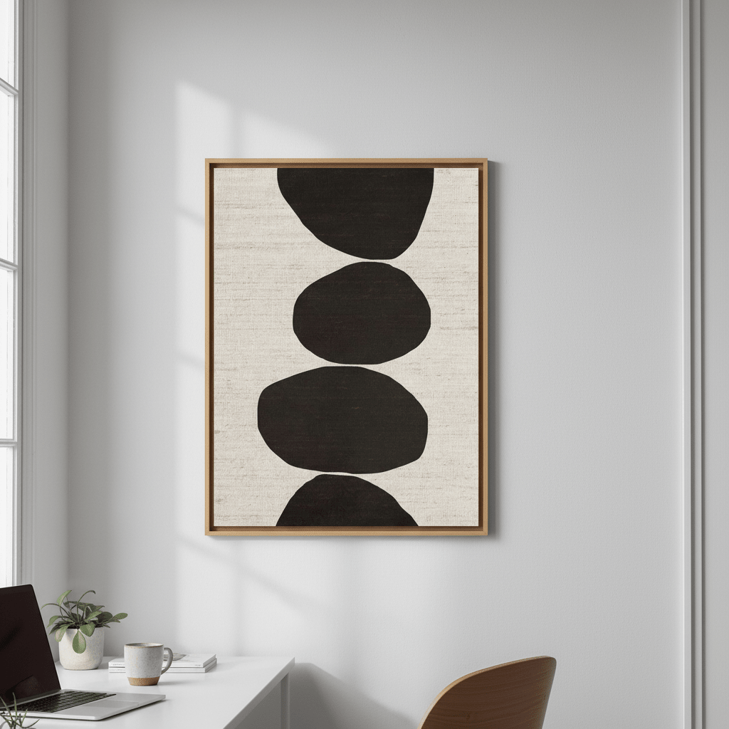 Natural Stacked Stones by Deer Muskeeter wall - art - picture - poster