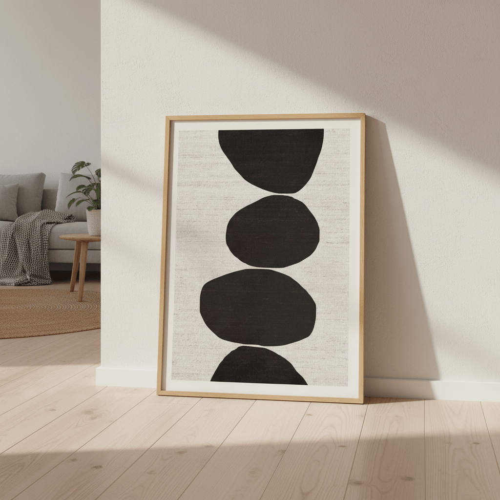 Natural Stacked Stones by Deer Muskeeter wall - art - picture - poster
