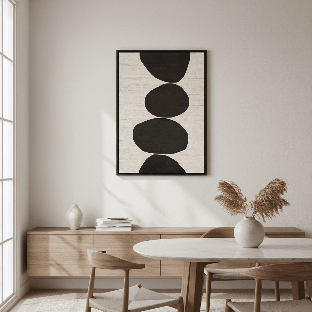 Natural Stacked Stones by Deer Muskeeter wall - art - picture - poster