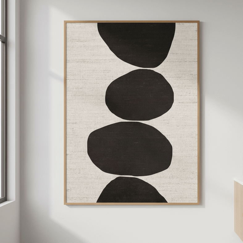 Natural Stacked Stones by Deer Muskeeter wall - art - picture - poster