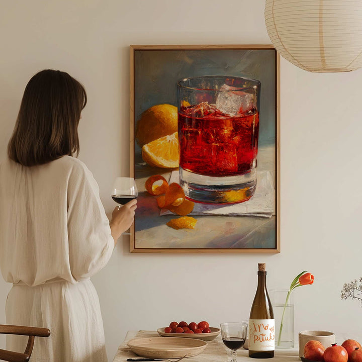 Negroni Orange Peel Oil Illustration Artwork wall - art - picture - poster