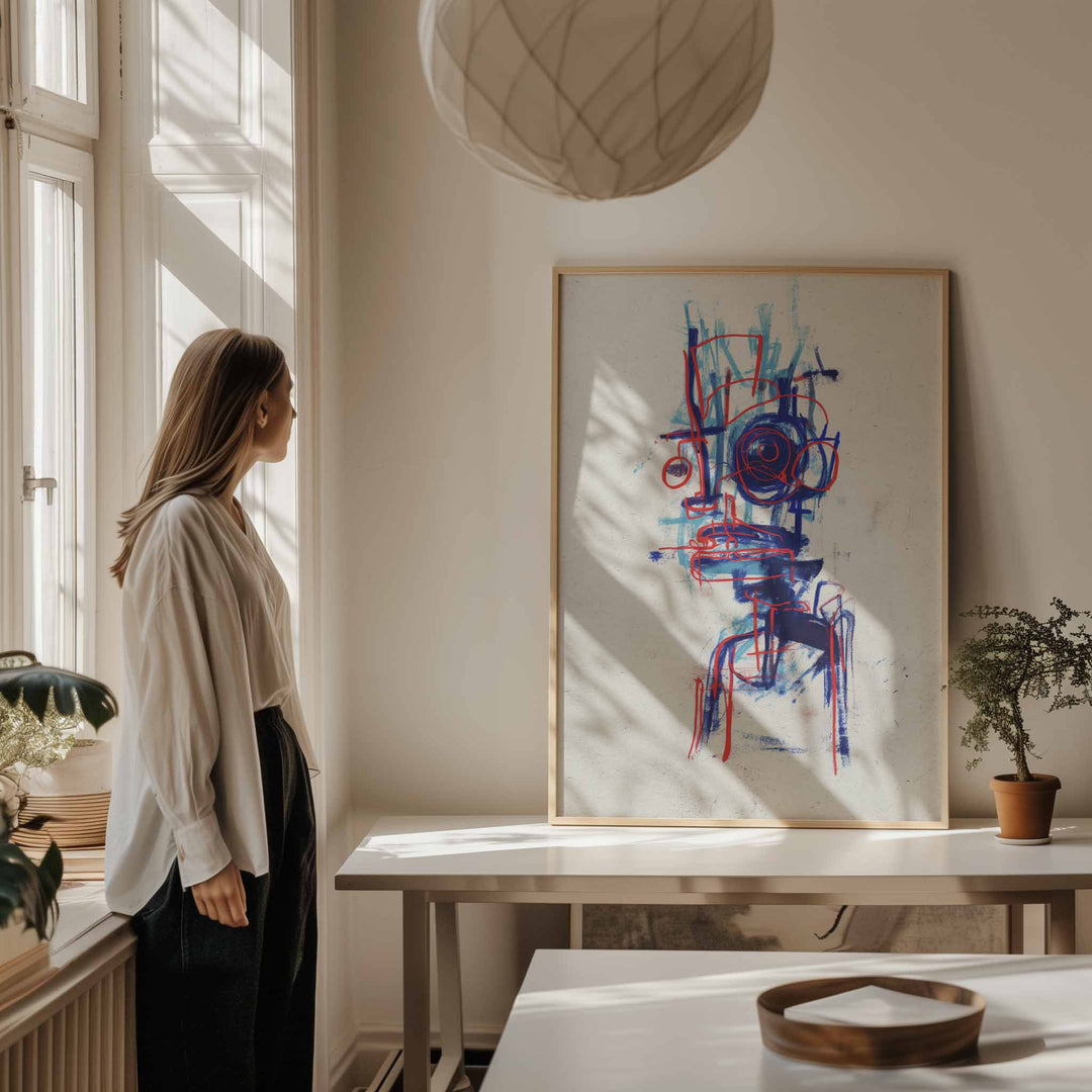 Neon Blueprint by Milo Vex wall - art - picture - poster