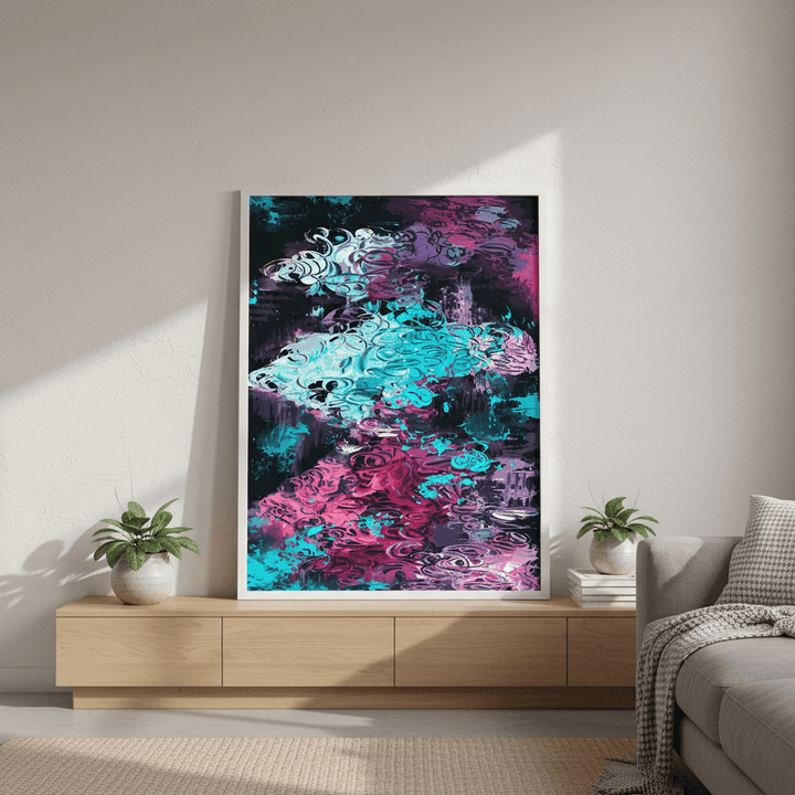 Neon Mirage Flow by Angelina Ngo wall - art - picture - poster