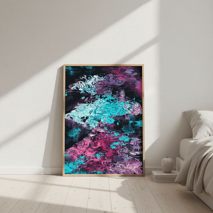 Neon Mirage Flow by Angelina Ngo wall - art - picture - poster