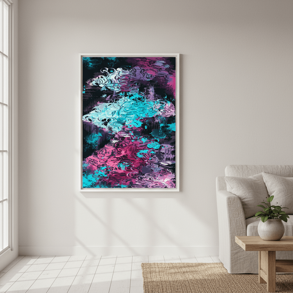 Neon Mirage Flow by Angelina Ngo wall - art - picture - poster