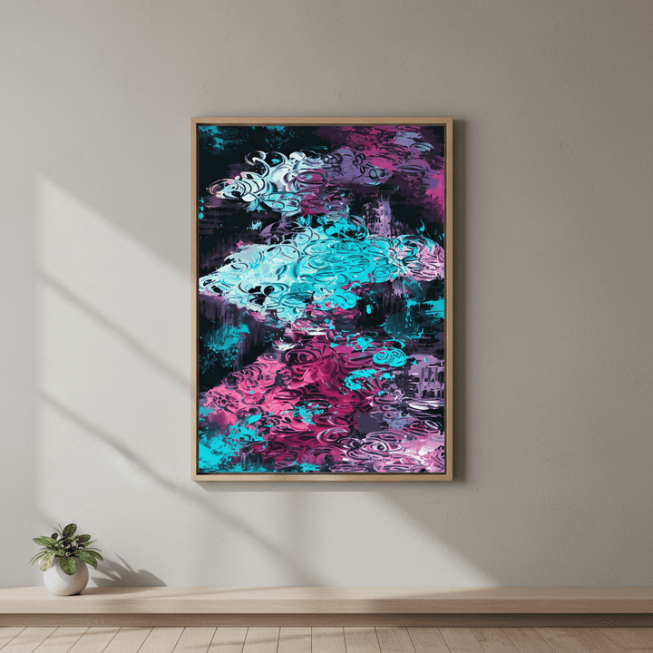 Neon Mirage Flow by Angelina Ngo wall - art - picture - poster