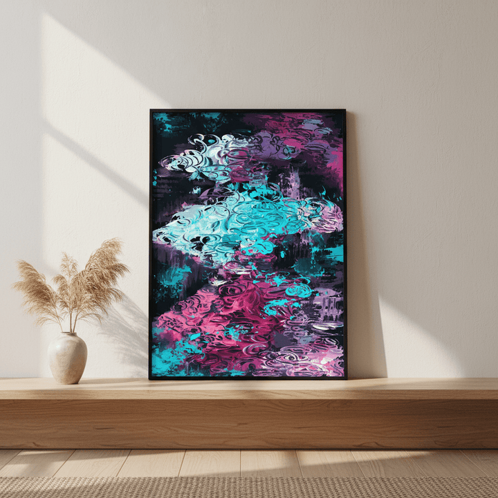 Neon Mirage Flow by Angelina Ngo wall - art - picture - poster