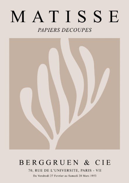 Neutral Leaf Wall Art by Henri Matisse