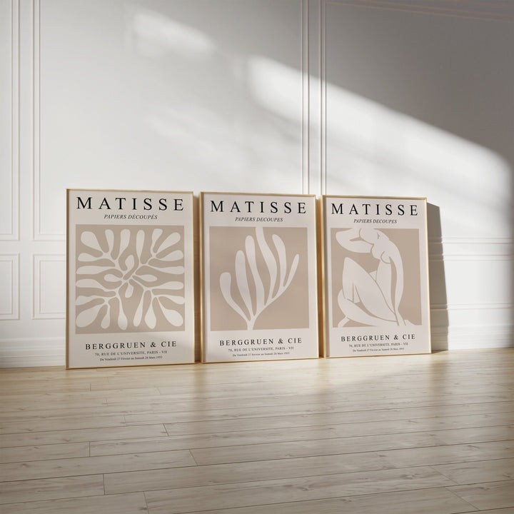 Neutral Wall Print Trio by Henri Matisse - Set of 3 - Style My Wall