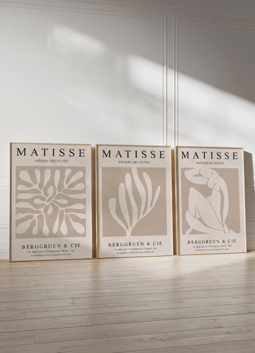 Neutral Wall Print Trio by Henri Matisse - Set of 3 wall - art - picture - poster