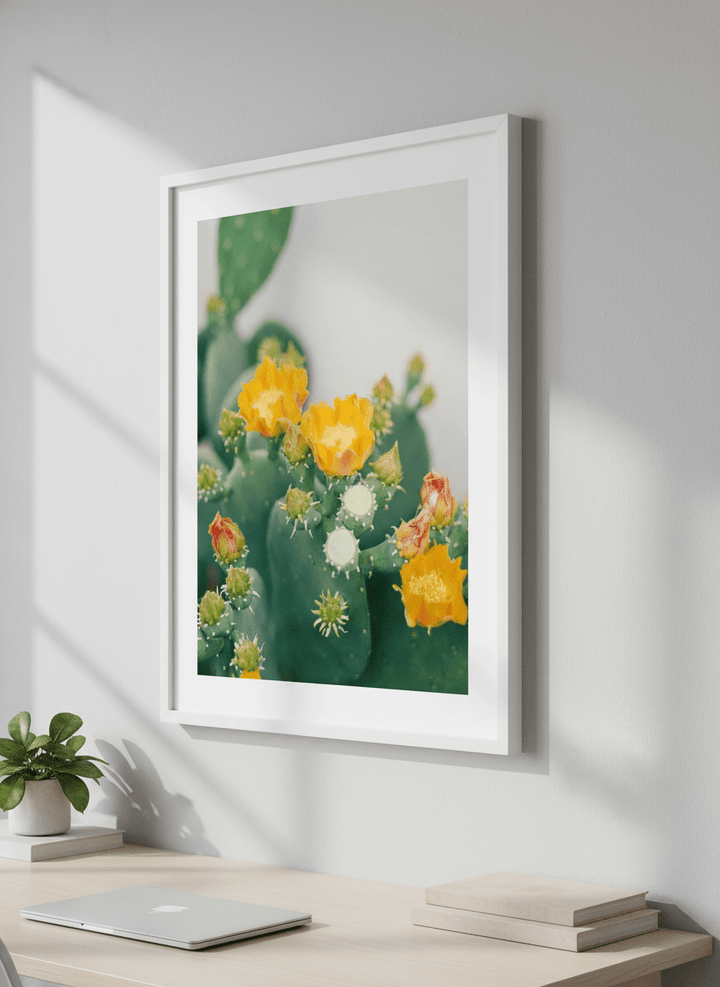 Contemporary wall art featured in a bright modern office workspace