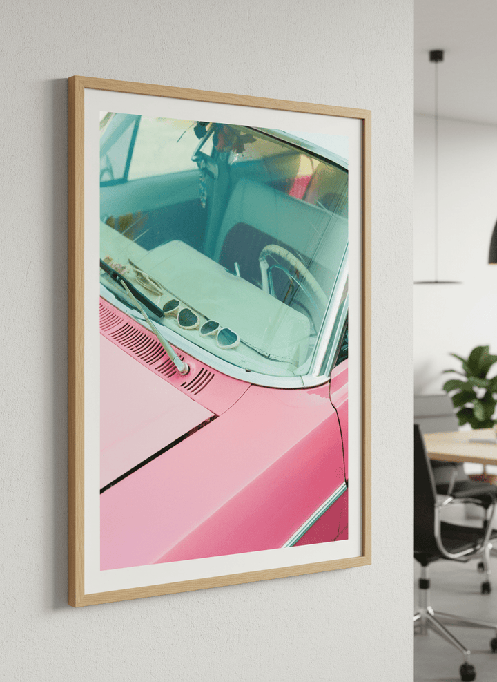 Contemporary wall art featured in a bright modern office workspace