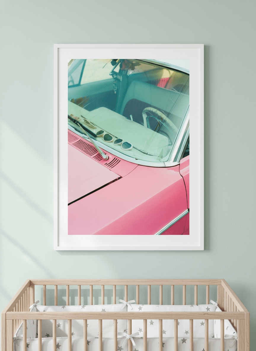 Soft neutral wall art styled in a serene nursery with pastel tones
