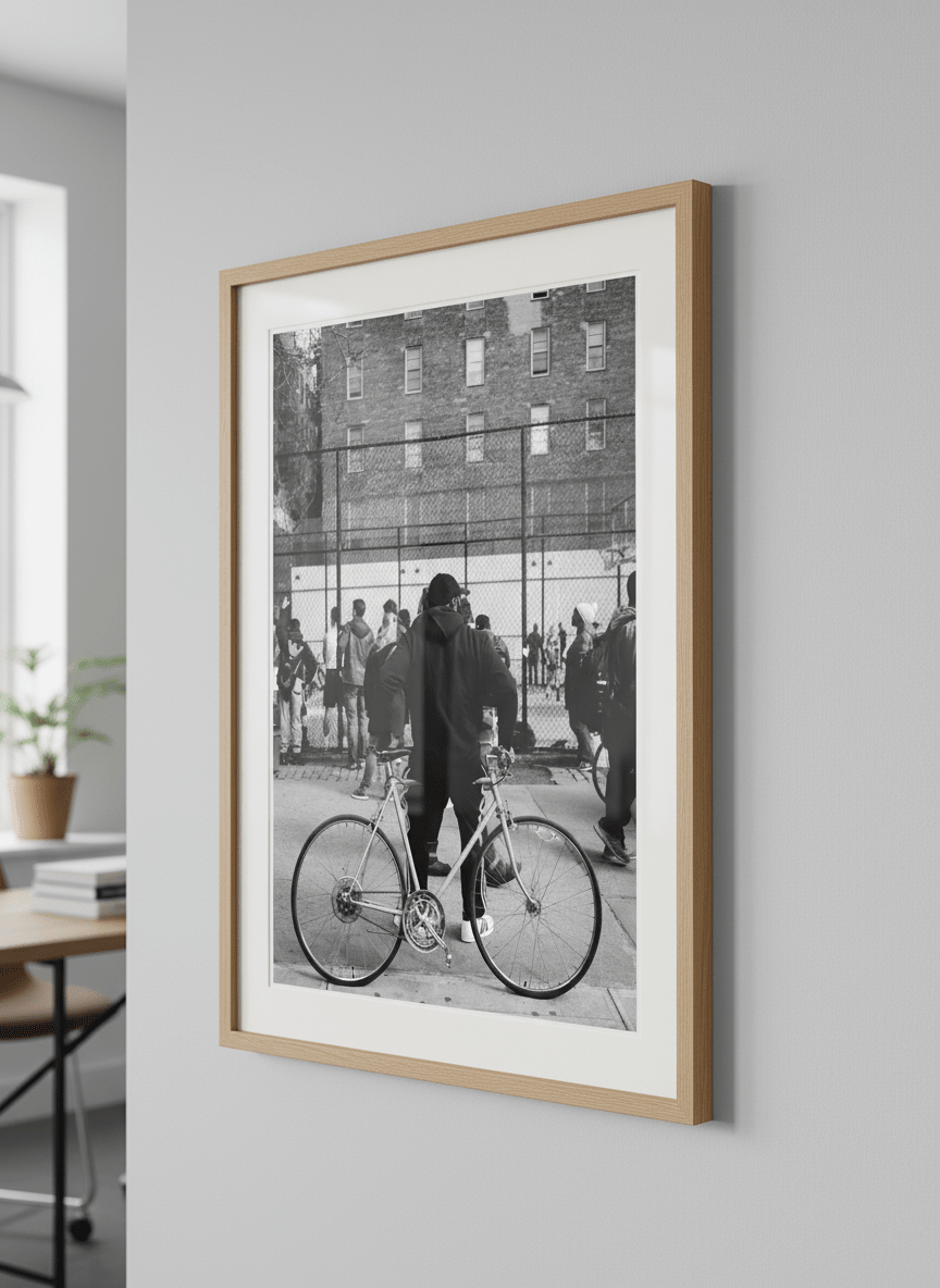 Contemporary wall art featured in a bright modern office workspace