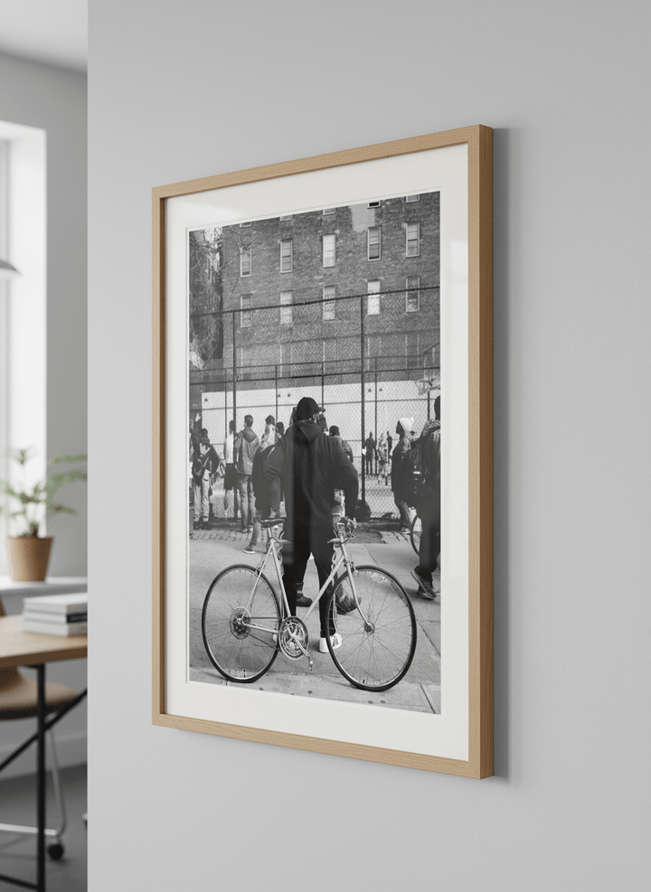 Contemporary wall art featured in a bright modern office workspace