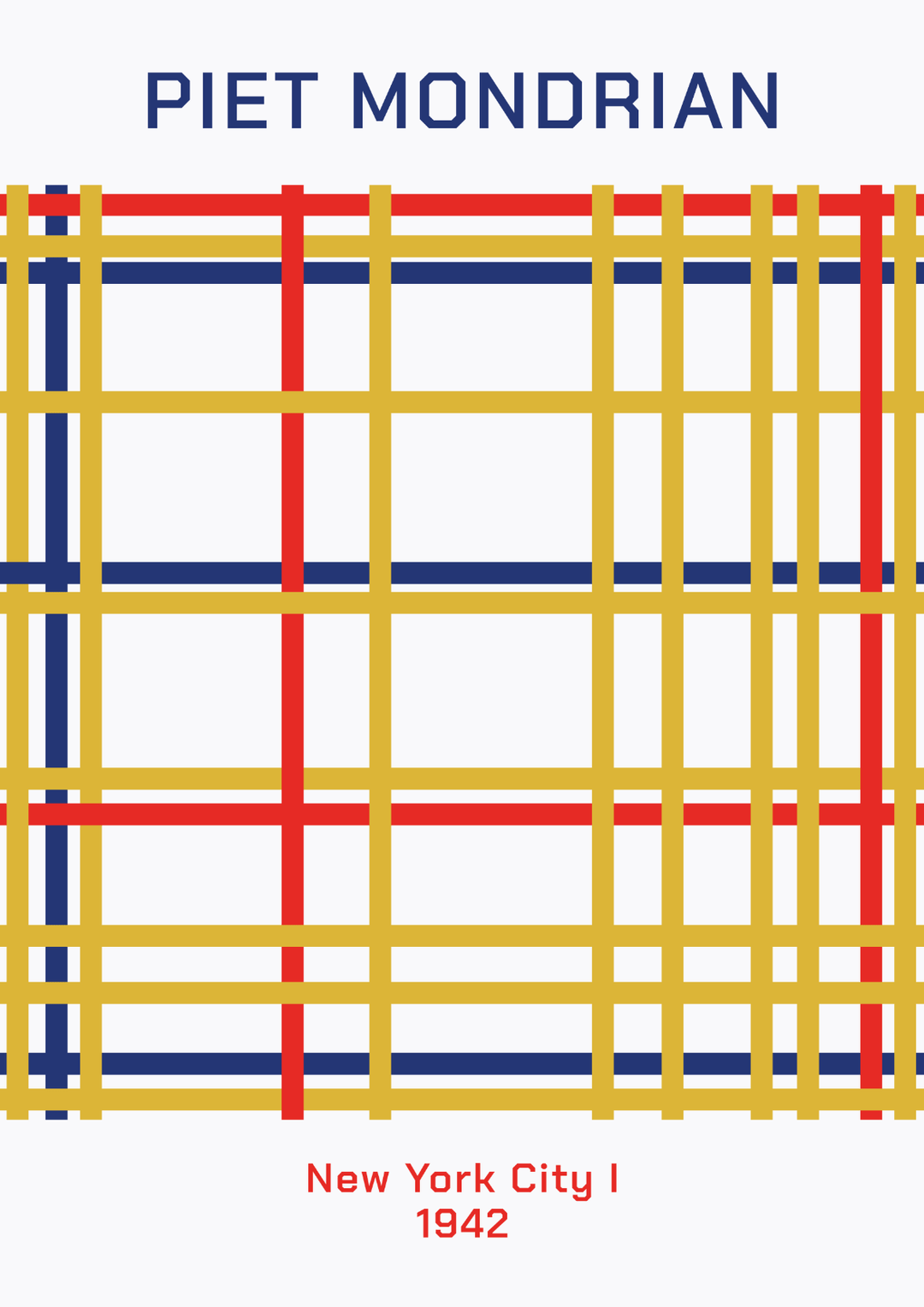 New York City by Piet Mondrian,frame