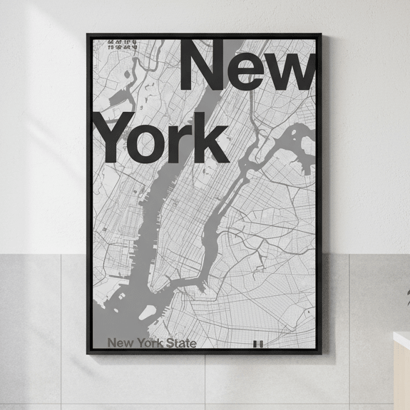 New York Minimal Map by Florent Bodart wall - art - picture - poster