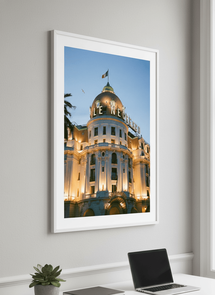 Contemporary wall art featured in a bright modern office workspace