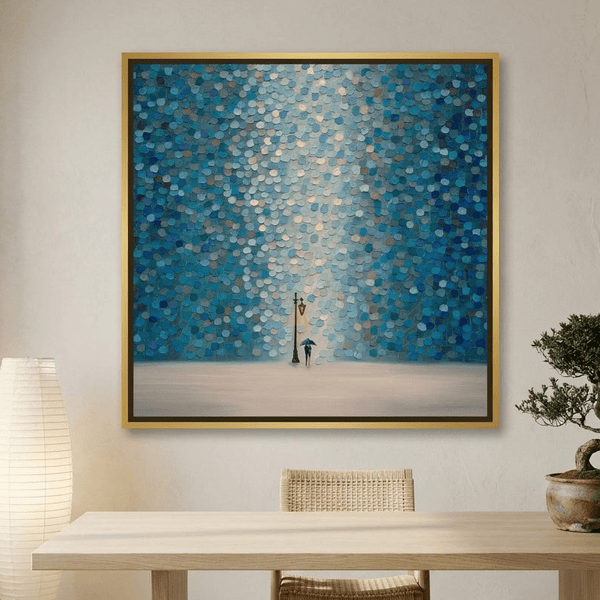Night Rain By Ekaterina Ermilkina | Canvas Square Print