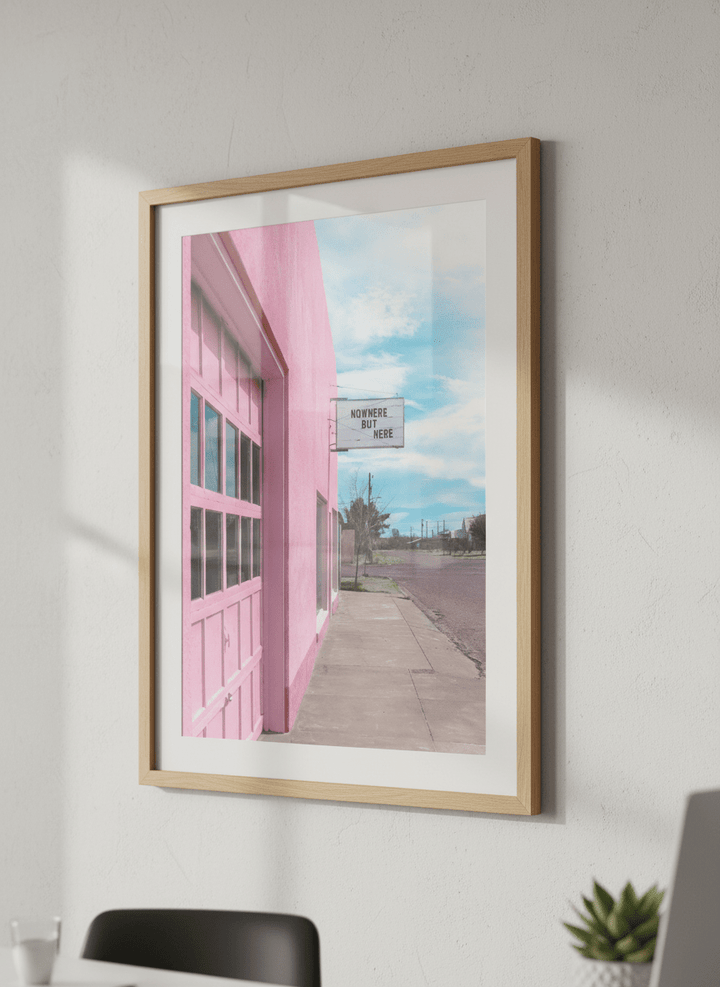 Contemporary wall art featured in a bright modern office workspace