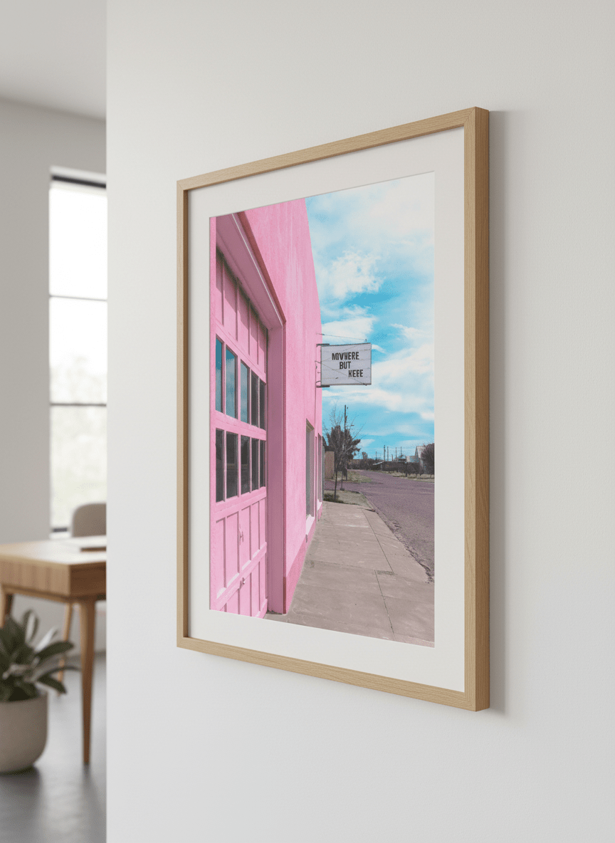 Contemporary wall art featured in a bright modern office workspace