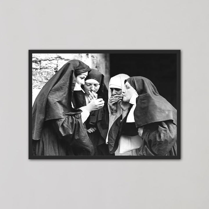 Nuns Smoking Vintage Wall Art Photography - Style My Wall