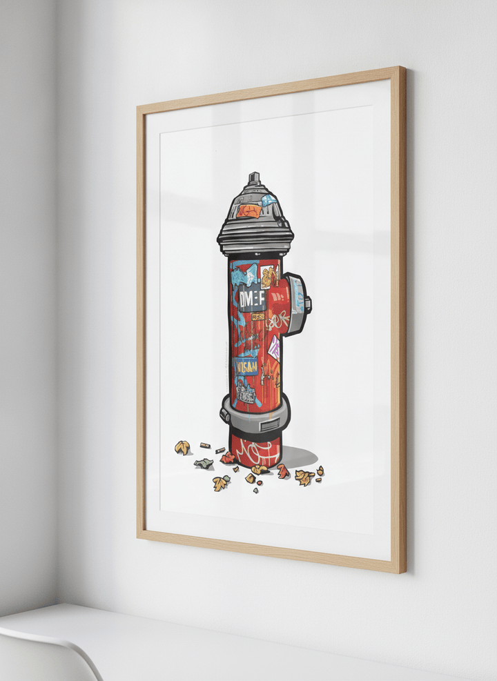 Contemporary wall art featured in a bright modern office workspace
