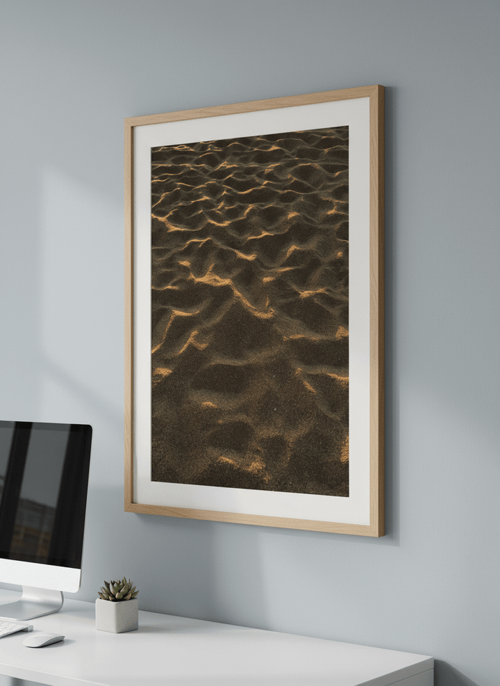 Contemporary wall art featured in a bright modern office workspace
