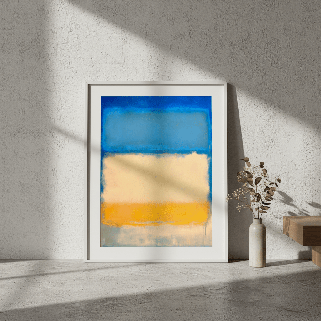 Ocean Beach Sand Blue Inspired by Mark Rothko wall - art - picture - poster