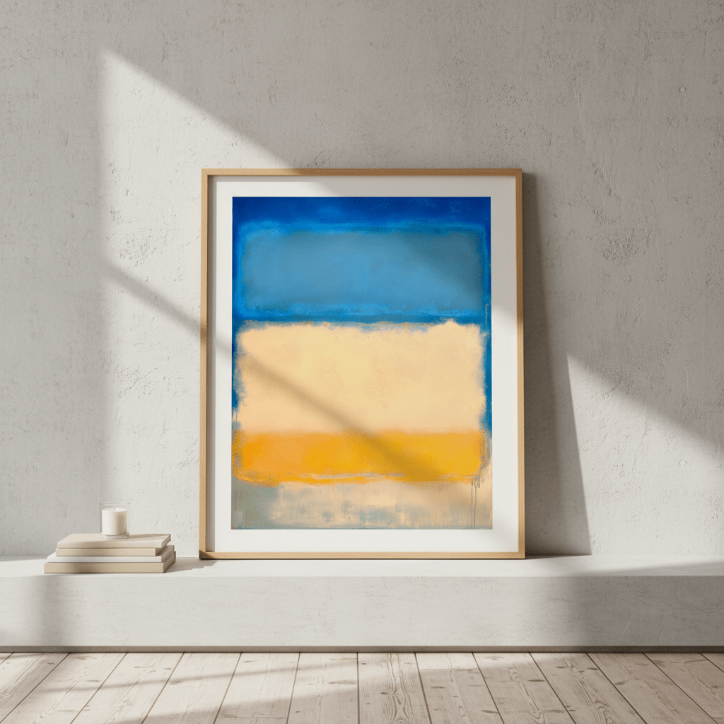 Ocean Beach Sand Blue Inspired by Mark Rothko wall - art - picture - poster
