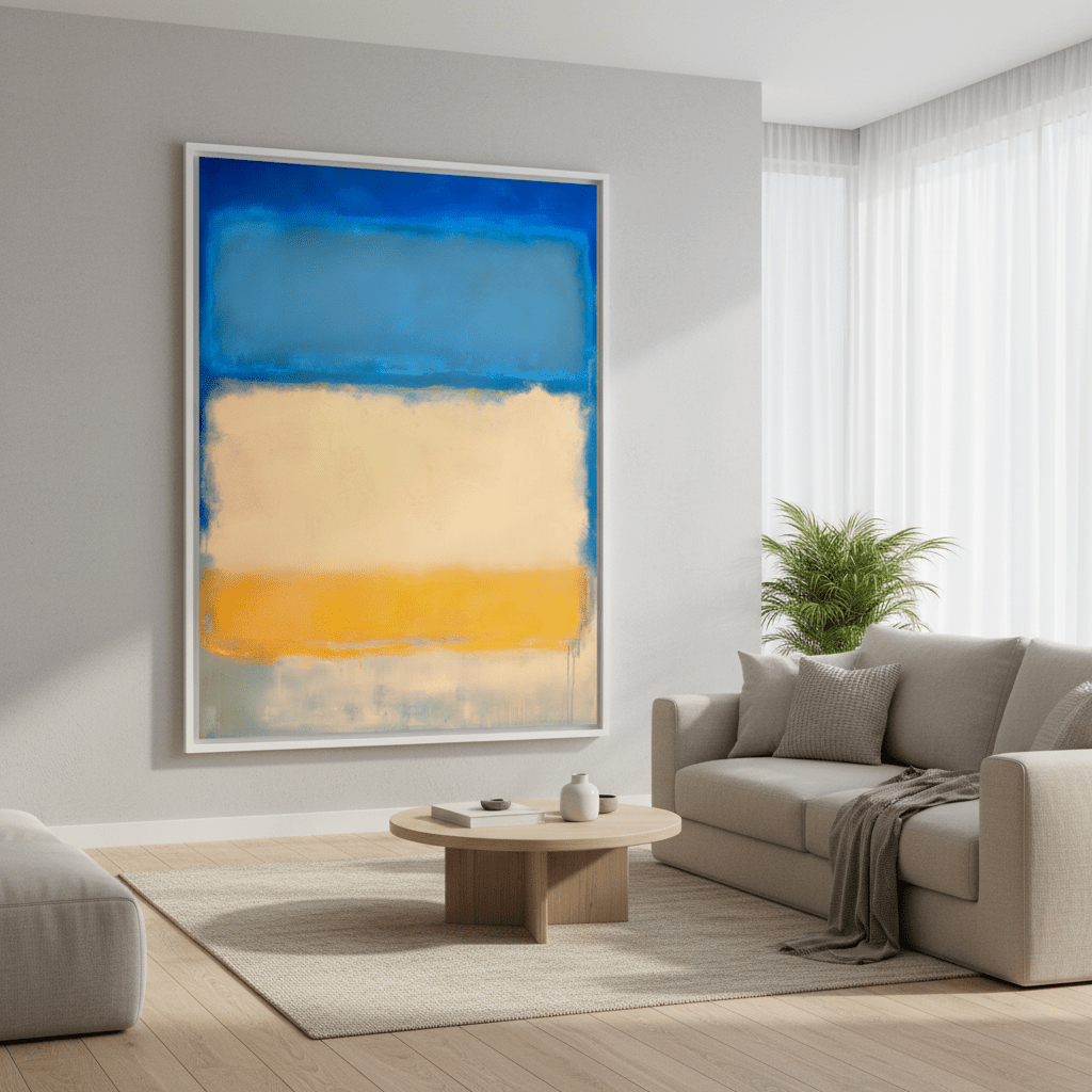 Ocean Beach Sand Blue Inspired by Mark Rothko wall - art - picture - poster