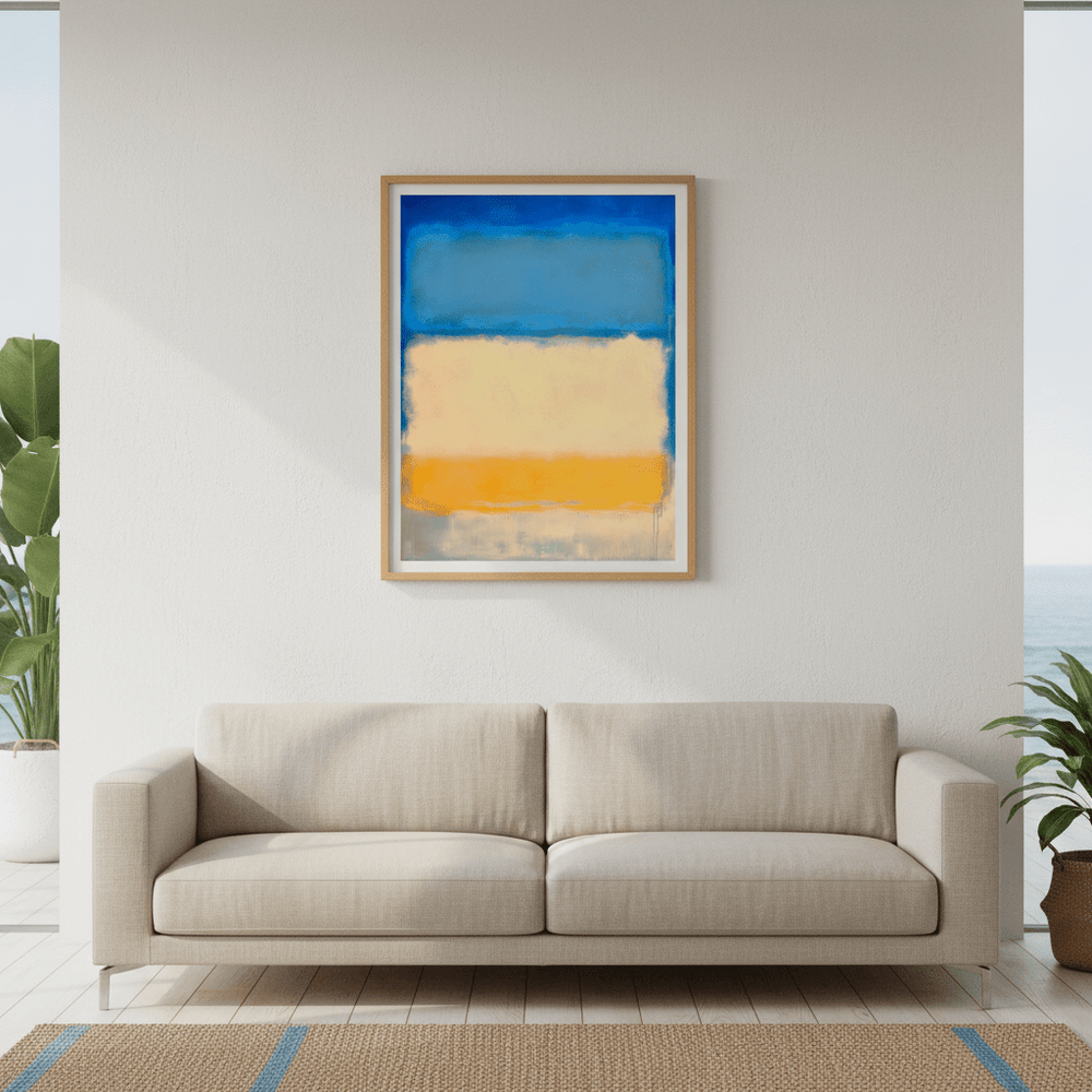 Ocean Beach Sand Blue Inspired by Mark Rothko wall - art - picture - poster