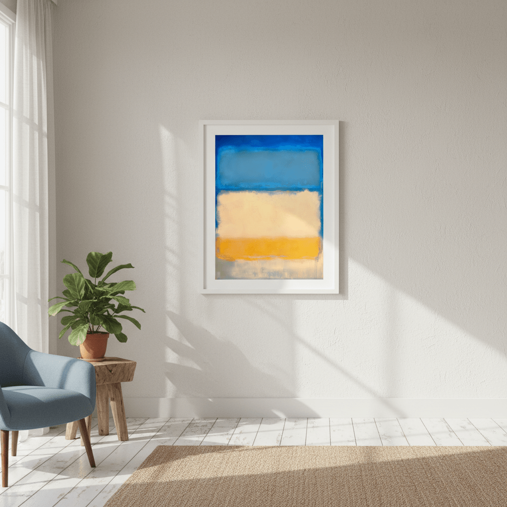 Ocean Beach Sand Blue Inspired by Mark Rothko wall - art - picture - poster