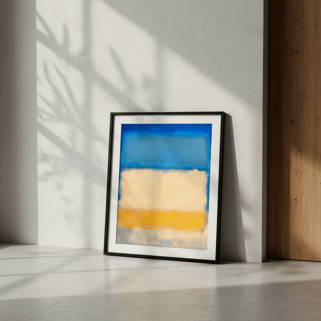 Ocean Beach Sand Blue Inspired by Mark Rothko wall - art - picture - poster