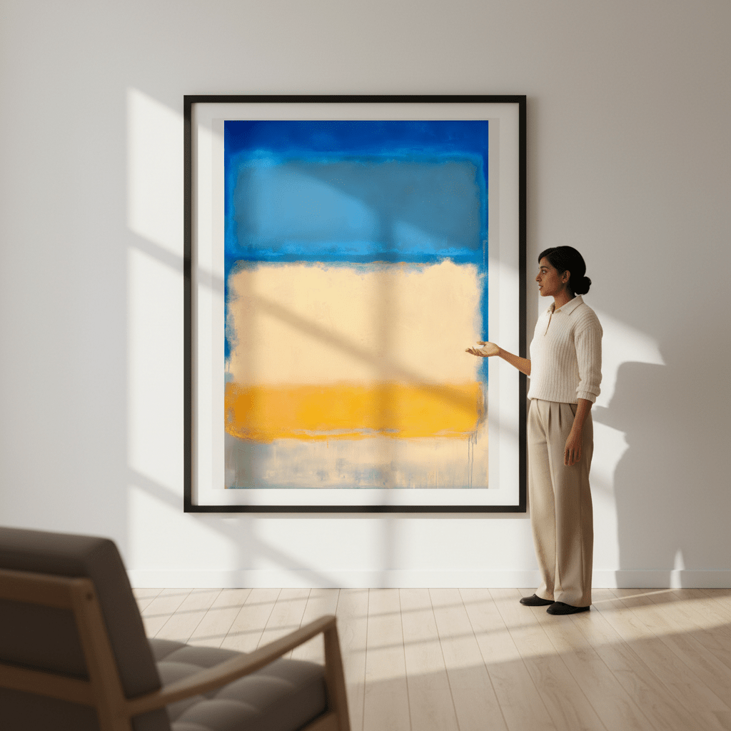 Ocean Beach Sand Blue Inspired by Mark Rothko wall - art - picture - poster