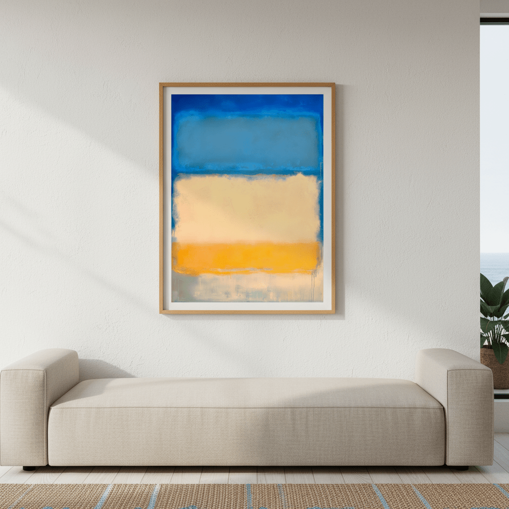 Ocean Beach Sand Blue Inspired by Mark Rothko wall - art - picture - poster