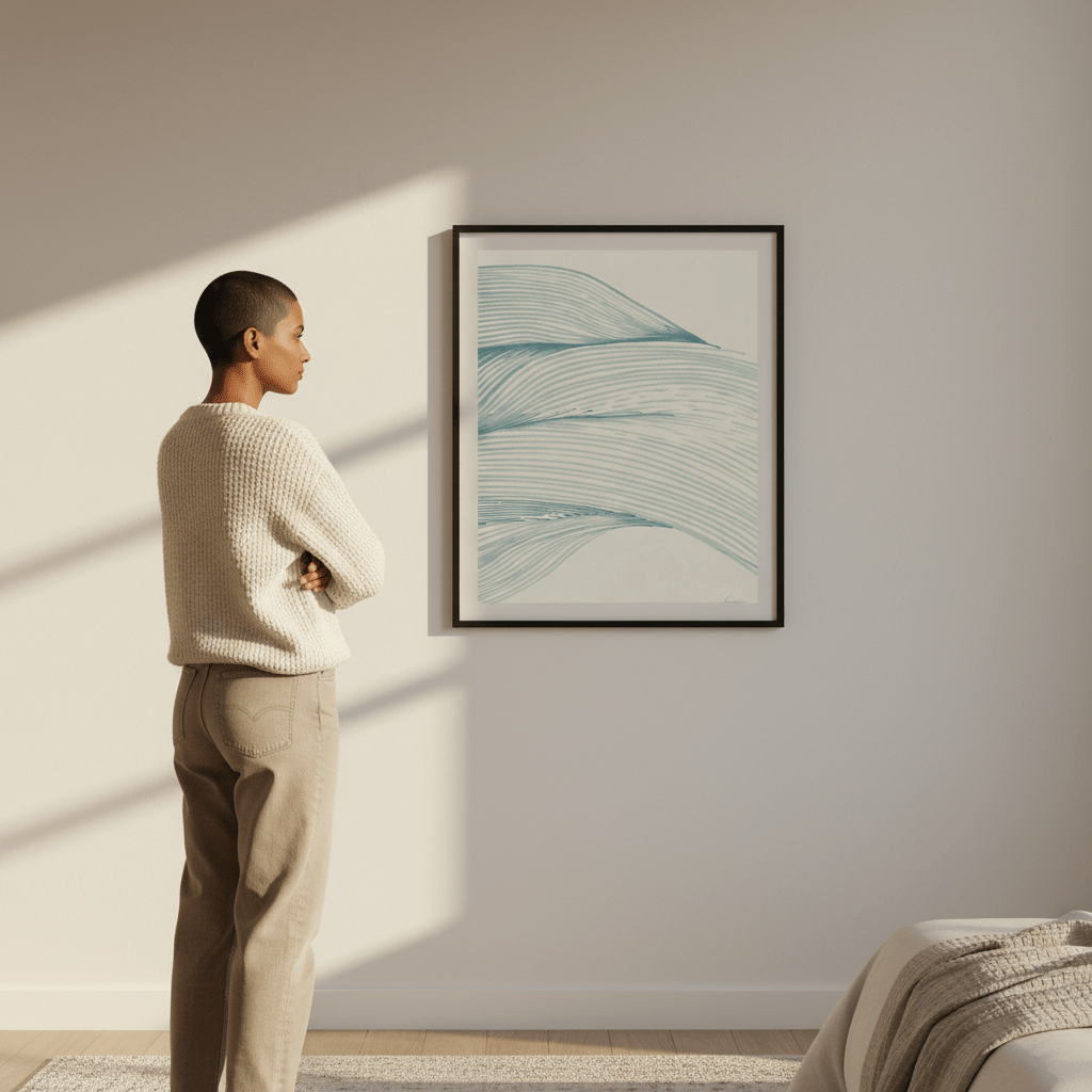 Ocean in Lines by Lucrecia Caporale wall - art - picture - poster