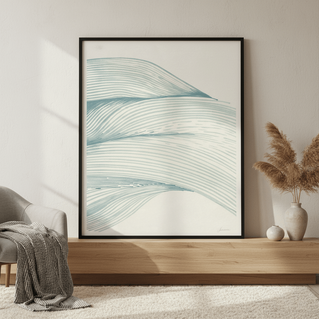 Ocean in Lines by Lucrecia Caporale wall - art - picture - poster