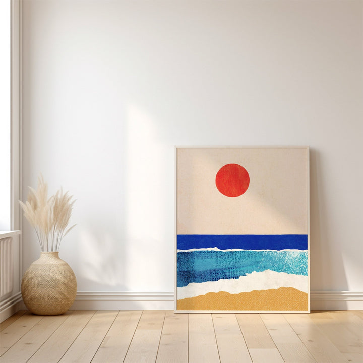 ocean artwork on coastal floor