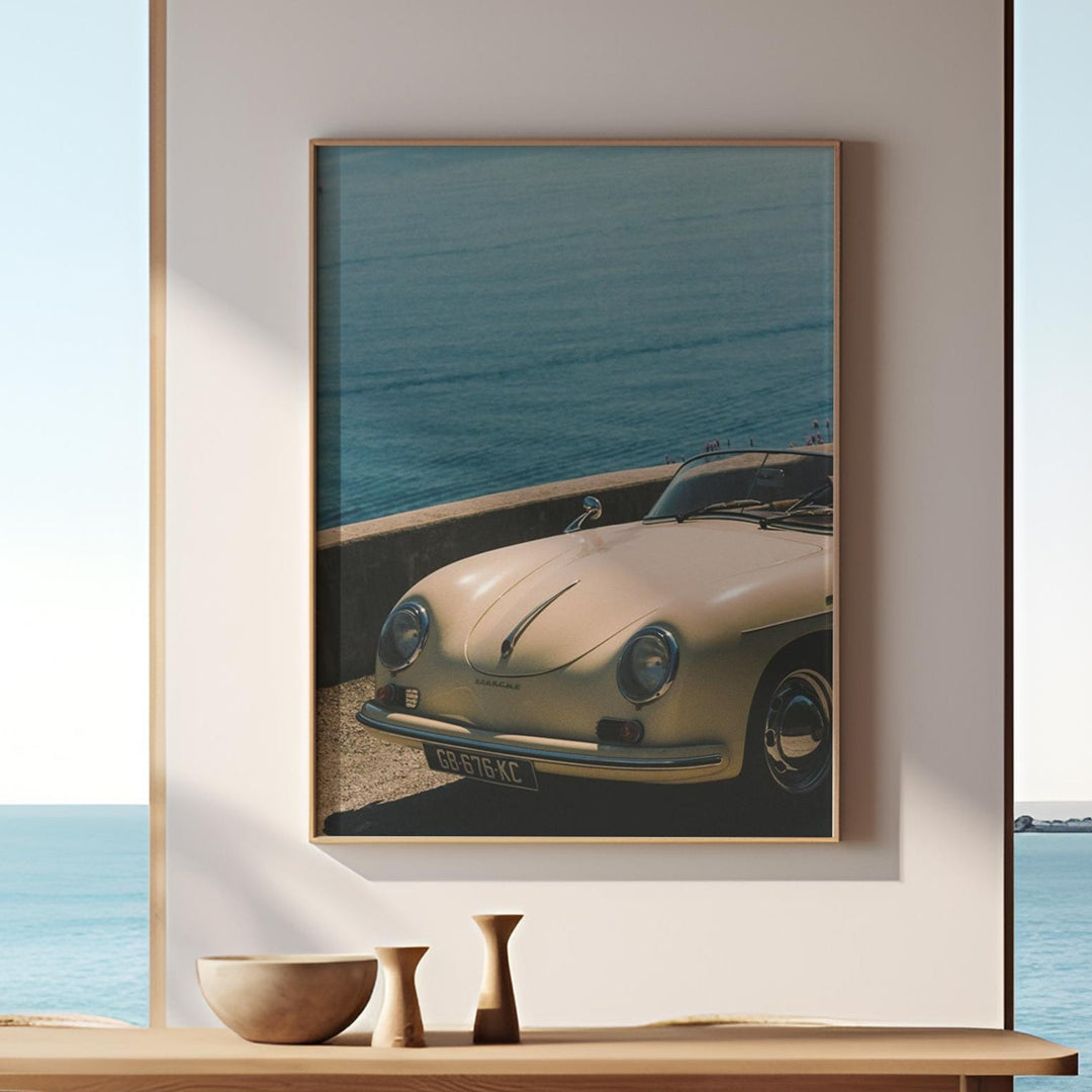 photo of a white care hanged on a coastal dining room