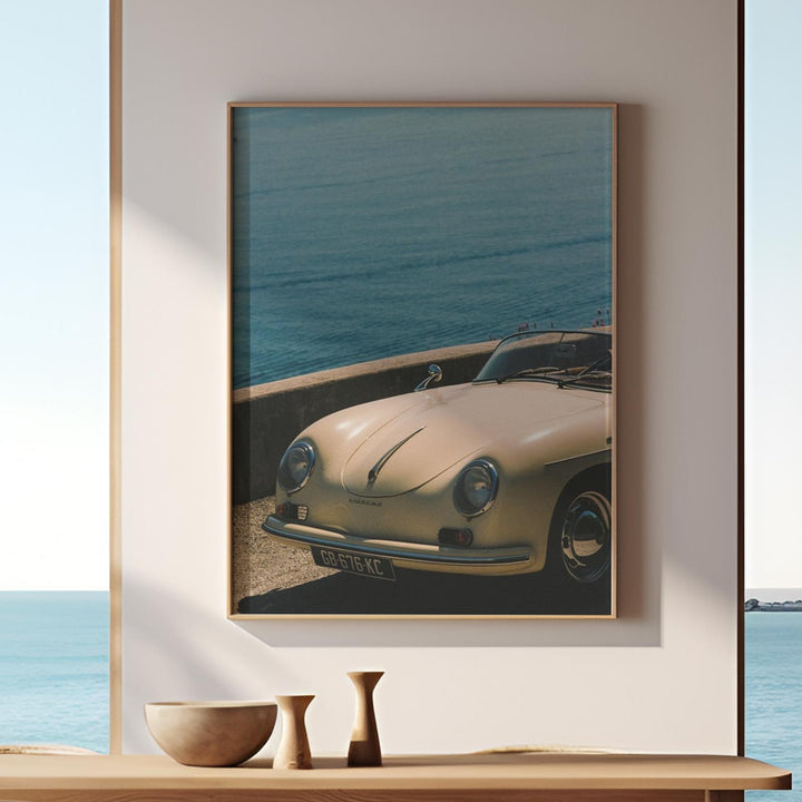 photo of a white care hanged on a coastal dining room