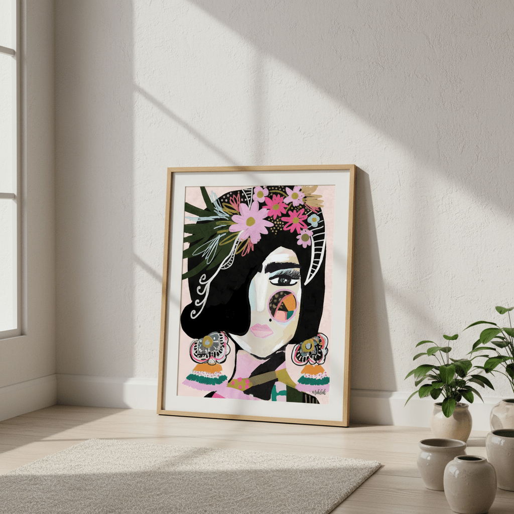 Offbeat Frida by Inkheart Designs wall - art - picture - poster