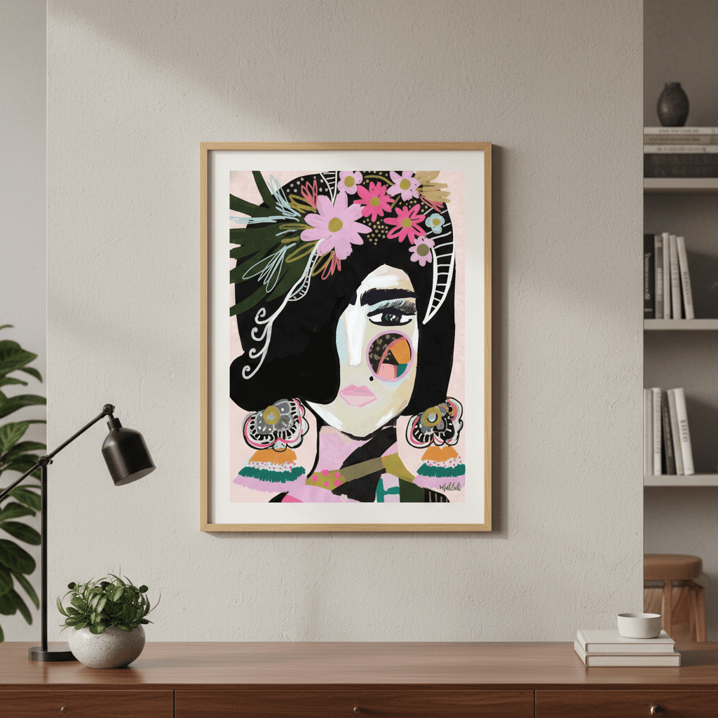 Offbeat Frida by Inkheart Designs wall - art - picture - poster