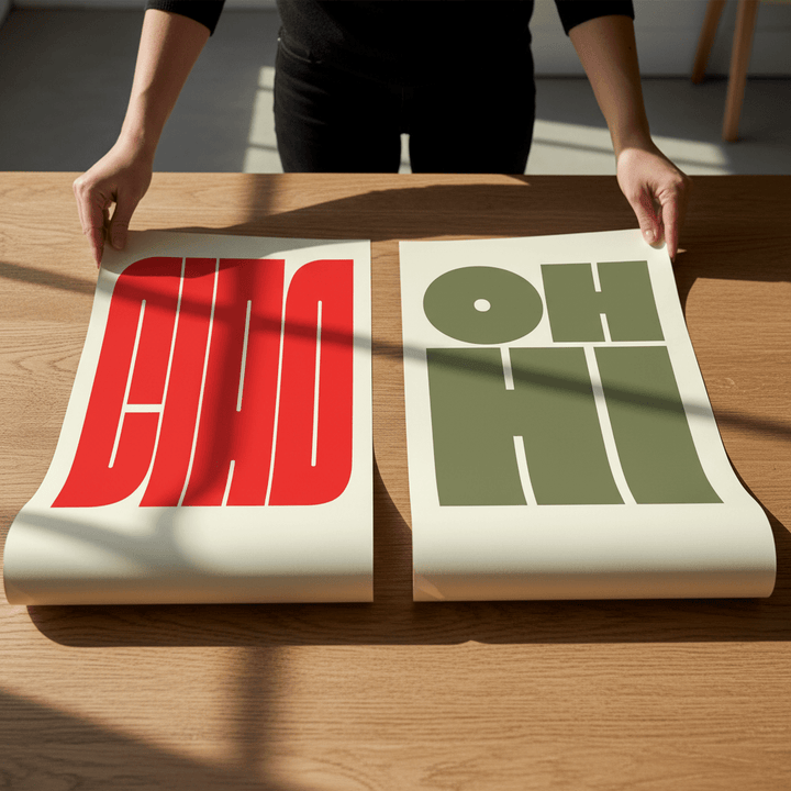 OH HI CIAO Set of 2 Prints wall - art - picture - poster