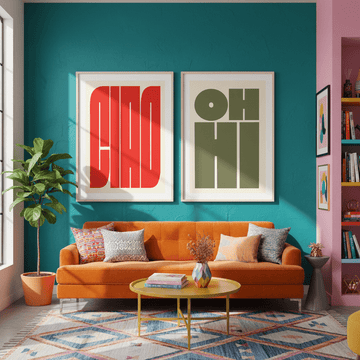 OH HI CIAO Set of 2 Prints wall - art - picture - poster