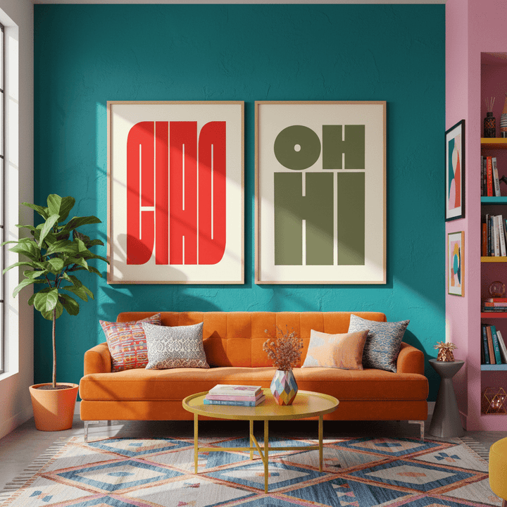 OH HI CIAO Set of 2 Prints wall - art - picture - poster