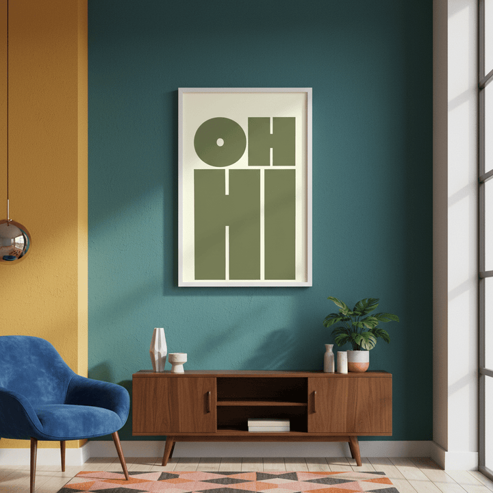 OH HI Wall Art Print wall - art - picture - poster